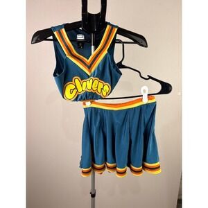 Clovers Cheerleader Costume Set Teal Orange Yellow Bring It On Cosplay Women